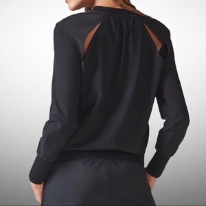 Fabletics Lola Long Sleeve Pullover Top Black Size Small Activewear Athletic